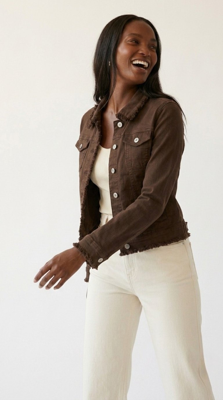 Effilé Raw Edge Denim Jacket