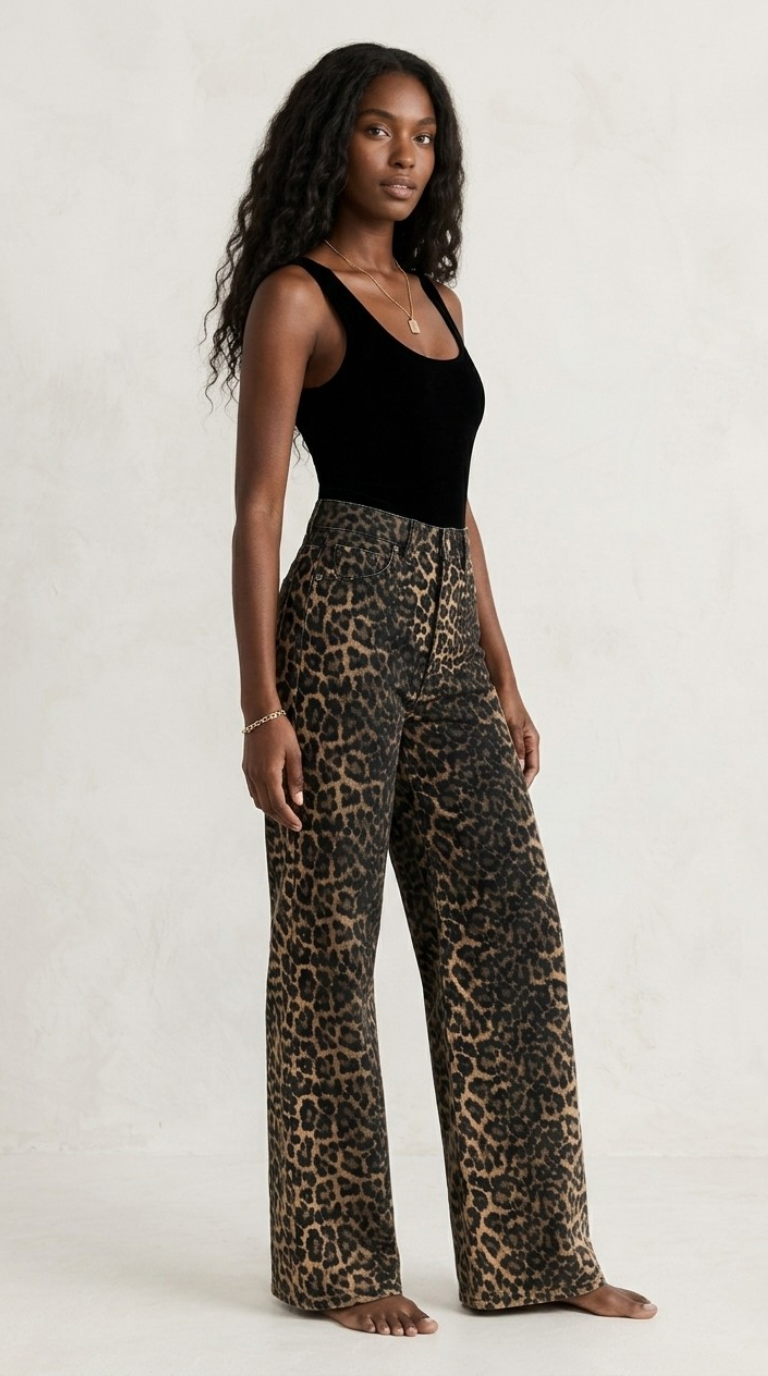 Panthère Leopard Ombré Jeans