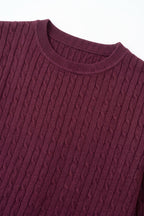 Câble Fine Knit Crew Neck