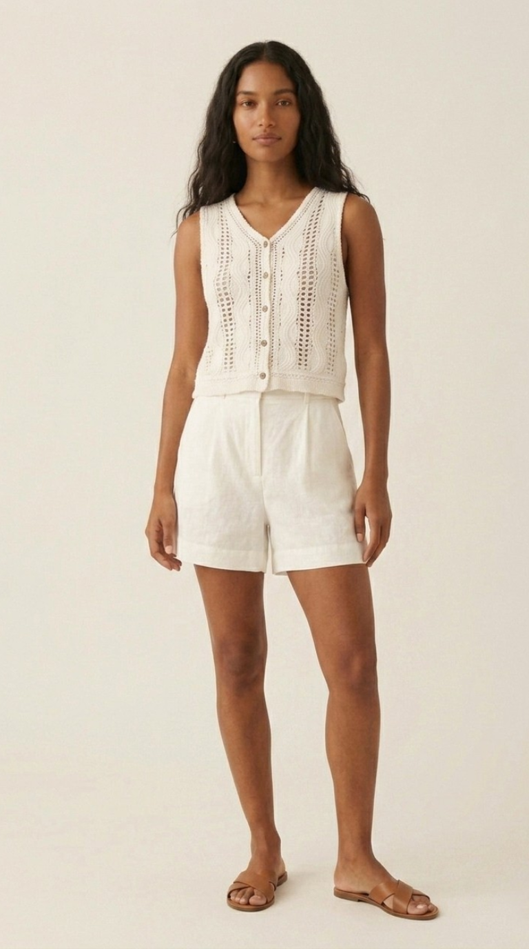 Brisa Cable Knit Vest