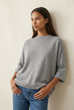 Nacelle Button Sleeve Knit Sweater