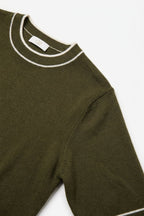 Fil Fine Knit Contrast Trim Sweater