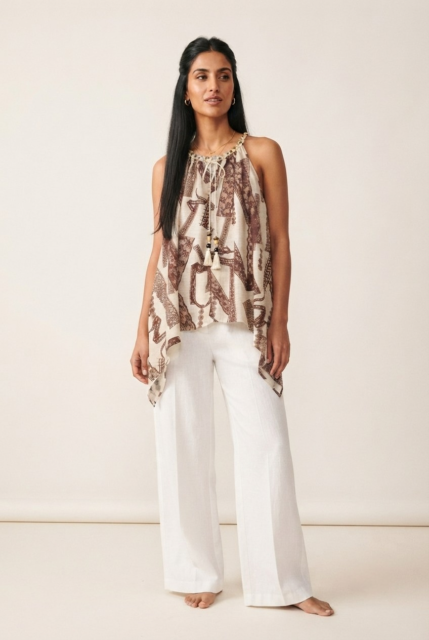 Tierra Abstract Halter Top