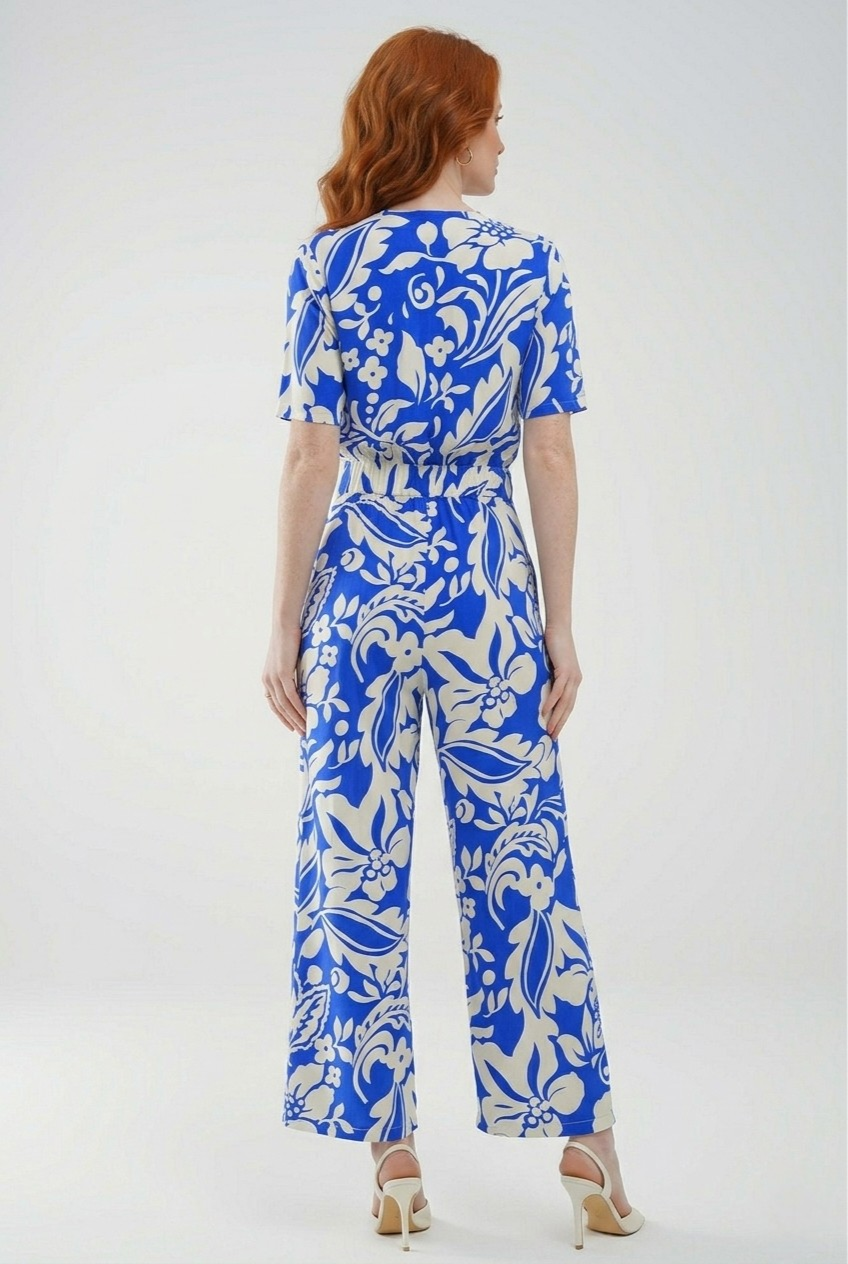 Bouquet Keyhole Floral Jumpsuit