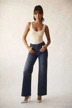 Éclat Wide Leg Rhinestone Denim