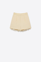 Dorée Tailored Lace Trim Shorts