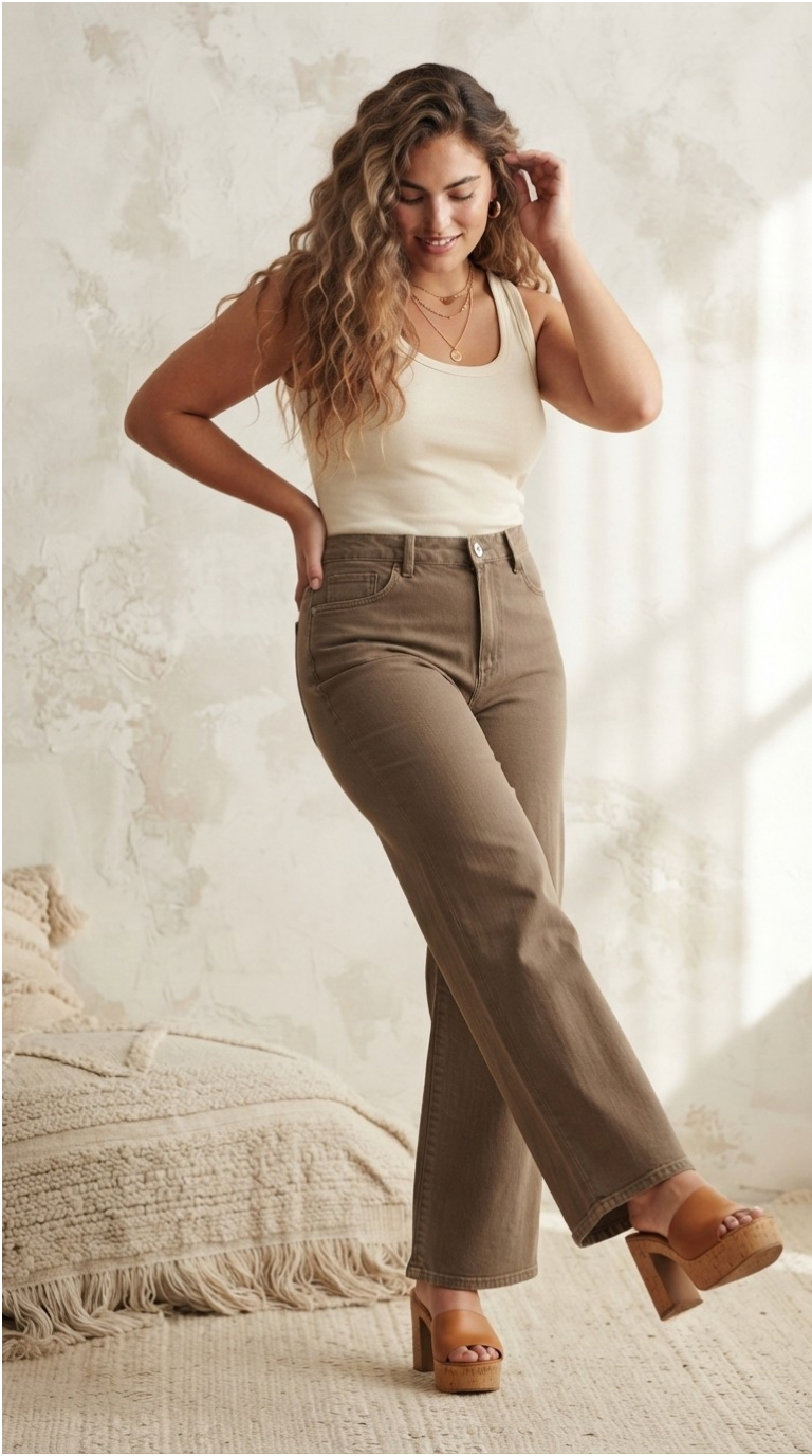 Terreau Wide Leg Denim Pants