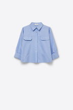 Bouton Cropped Pocket Shirt