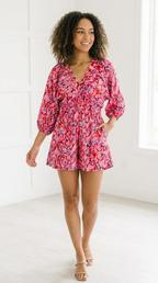 Remous Abstract Print Romper