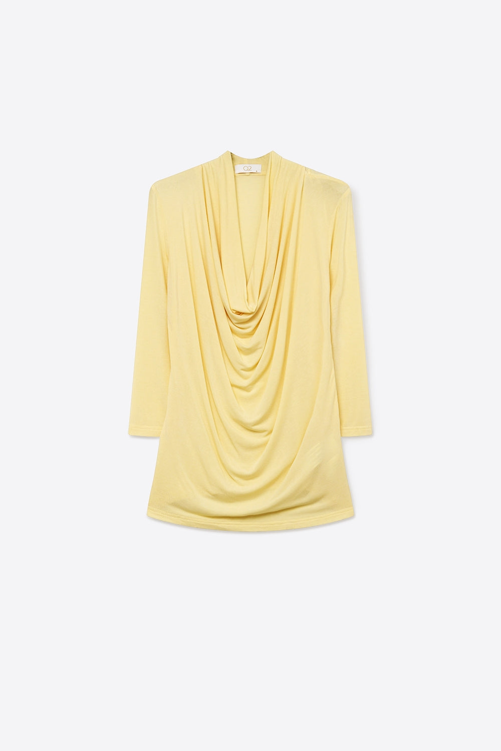 Drapé Cowl Neck 3/4 Sleeve Top