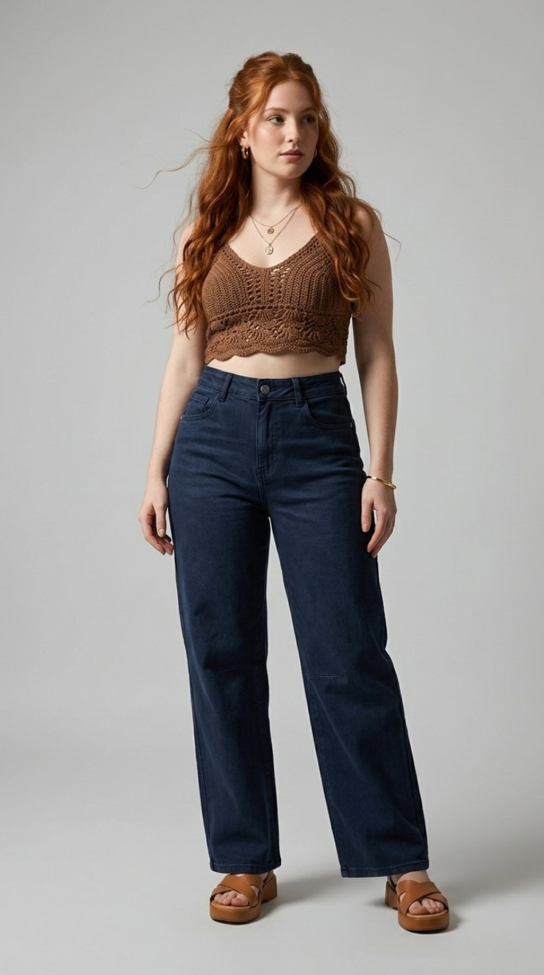 Genou Wide Leg Jeans