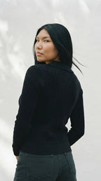 Câble Polo Knit Sweater