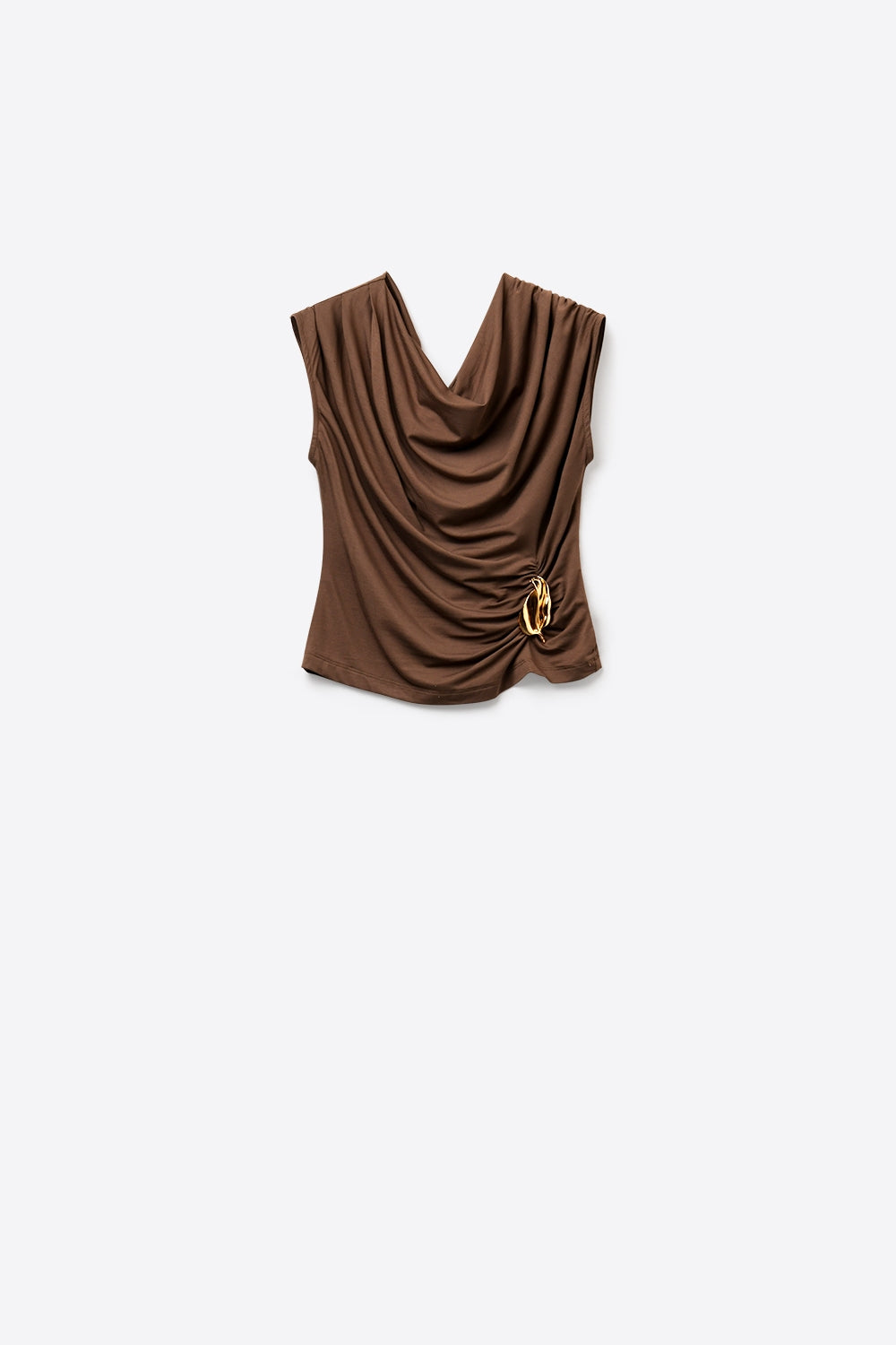 Clinquant Draped Gold Top