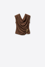 Clinquant Draped Gold Top