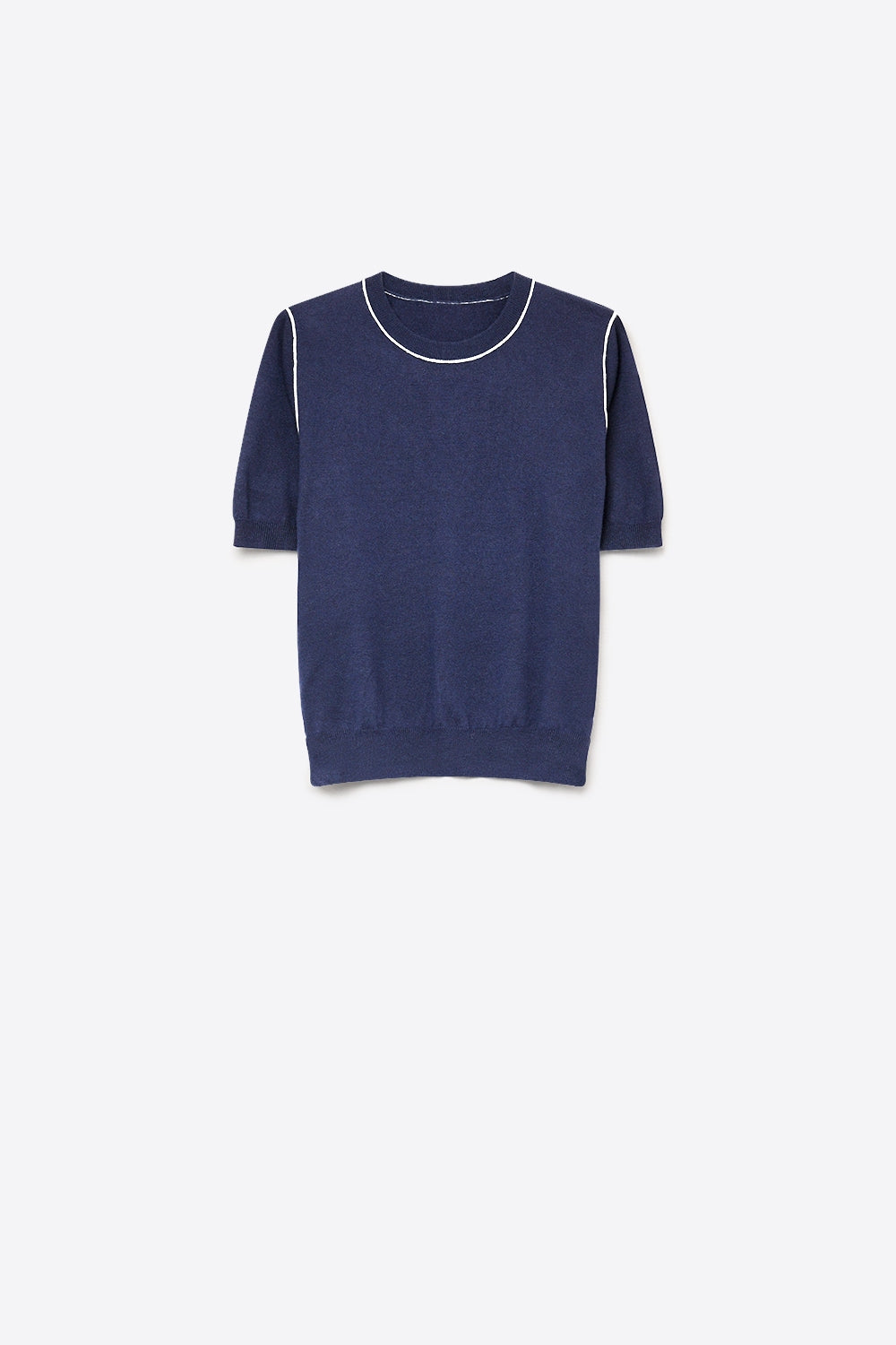 Nervuré Cap Sleeve Knit Sweater