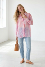 Palmiste Sheer Leaf Print Shirt