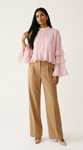 Volière Ruffle Chiffon Blouse