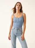 Liseret Ribbed Lace Trim Tank