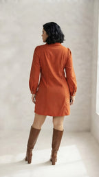 Sillage Corduroy Button-Down Dress