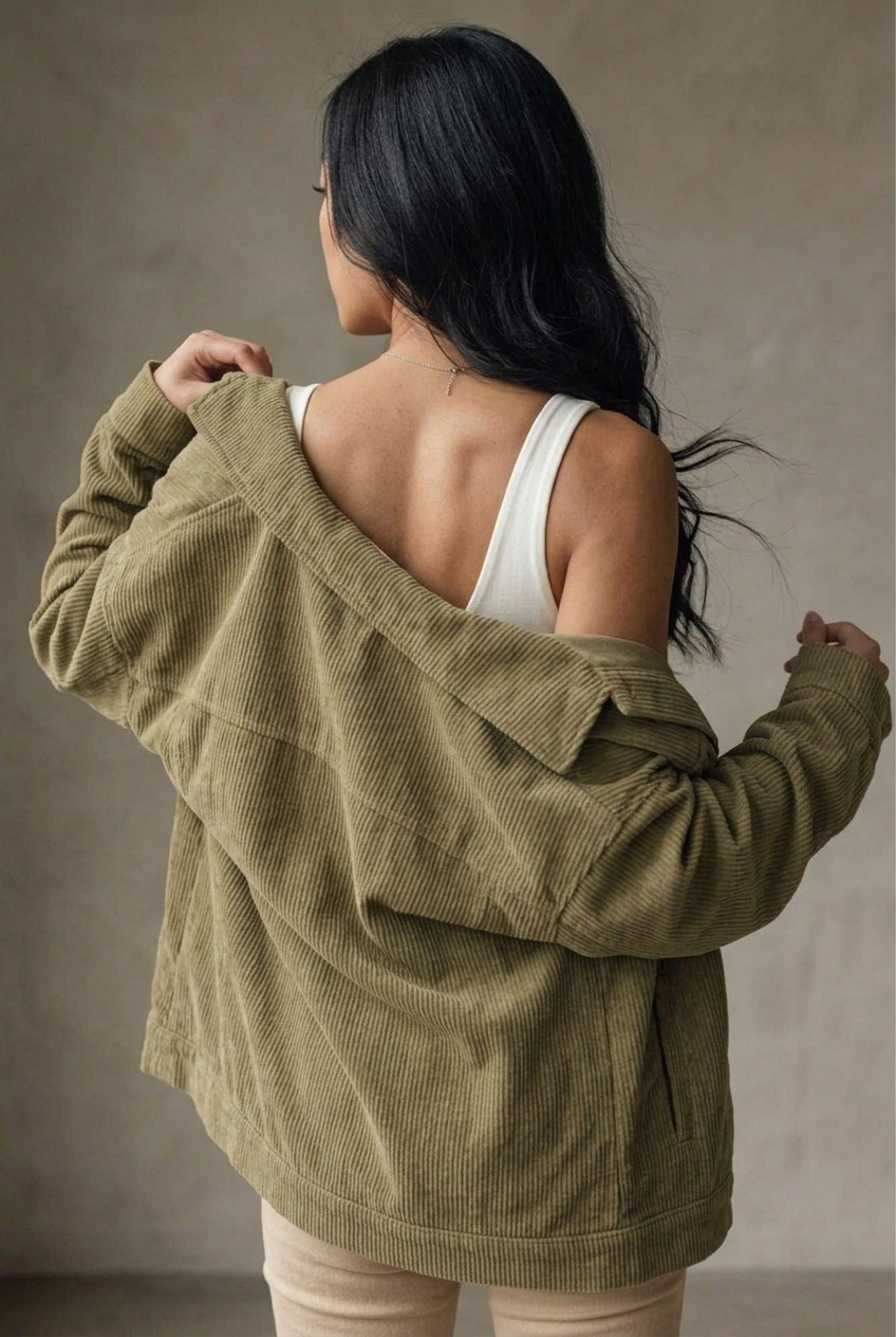 Latte Au Matcha Corduroy Jacket