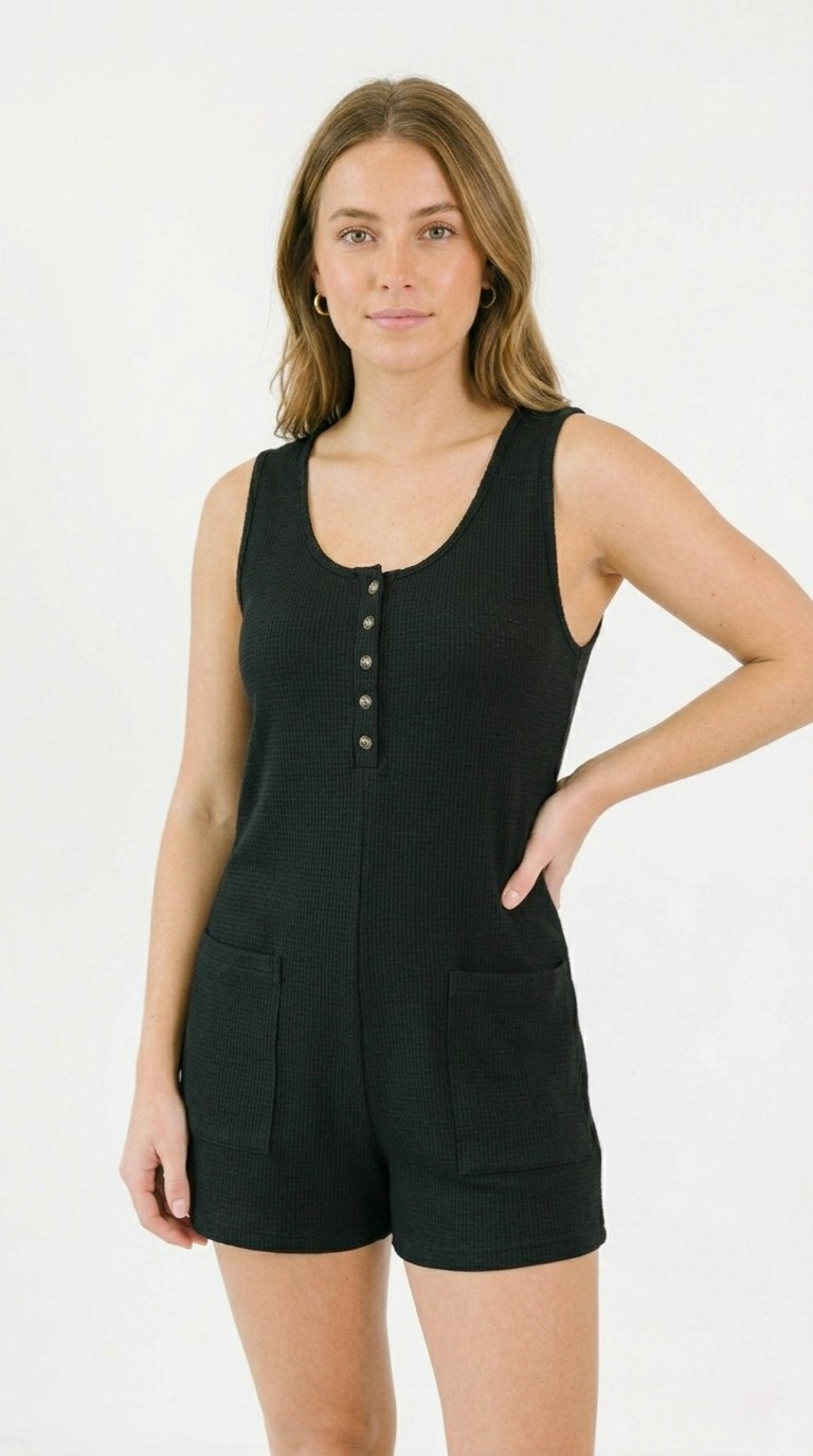 Gaufre Waffle Knit Romper