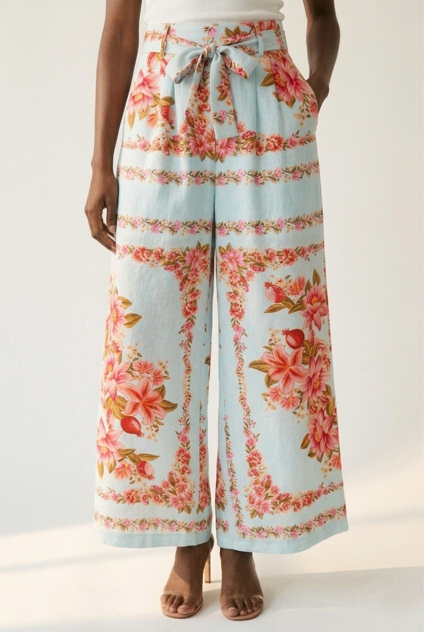 Pivoine Floral Wide Leg Pants