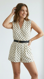 Pois Wrap Polka Dot Playsuit