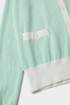 Galon Contrast Trim Cardigan