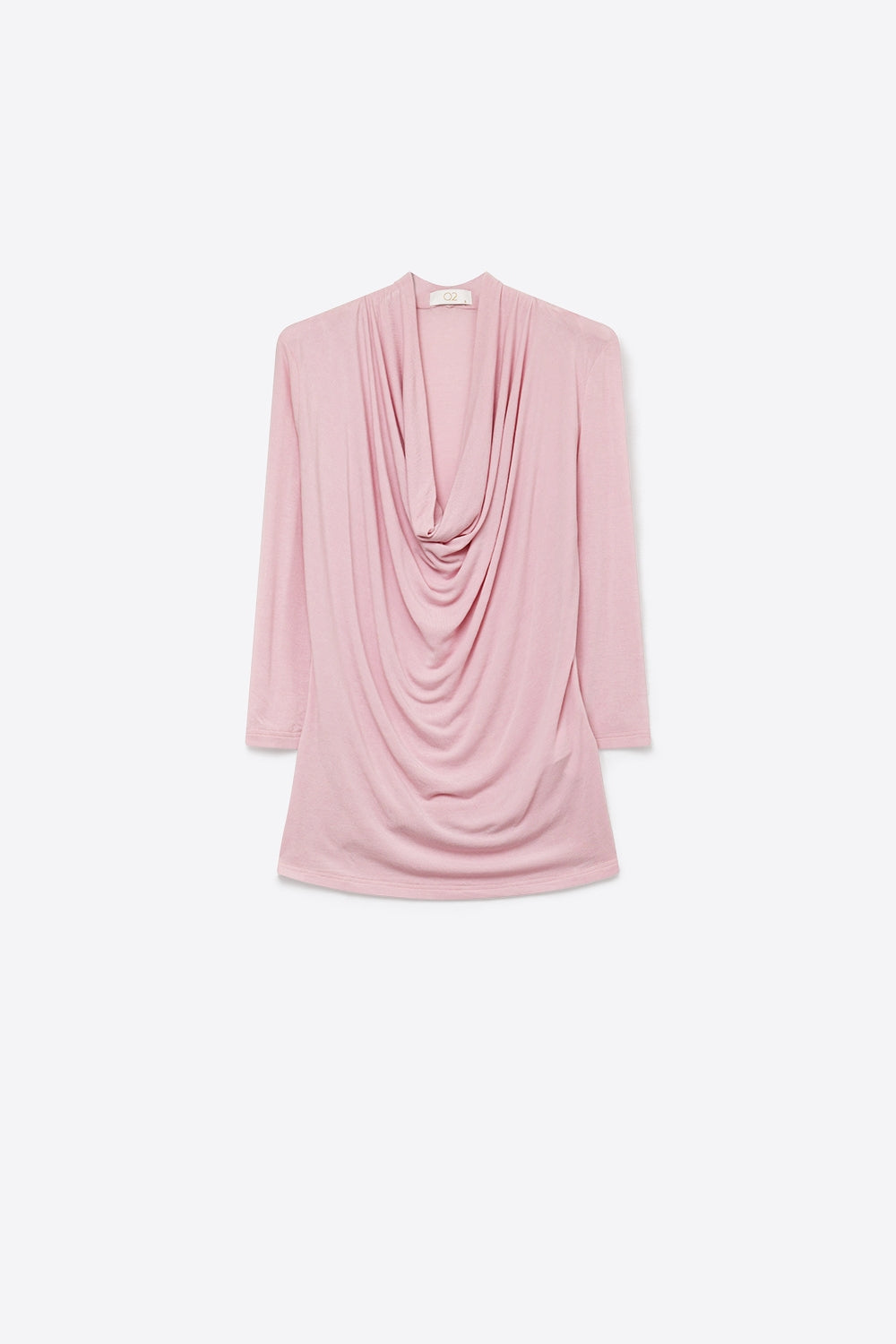 Drapé Cowl Neck 3/4 Sleeve Top