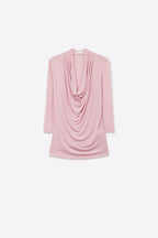 Drapé Cowl Neck 3/4 Sleeve Top