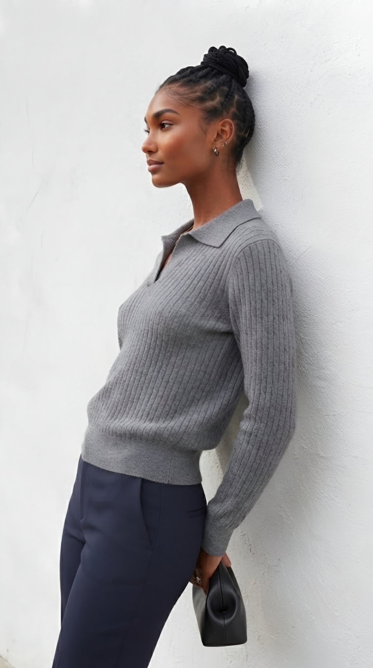 Câble Polo Knit Sweater