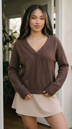 Vague Wave Knit Sweater