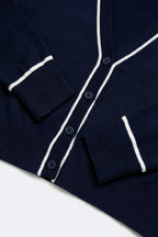 Contour Navy Contrast Trim Cardigan