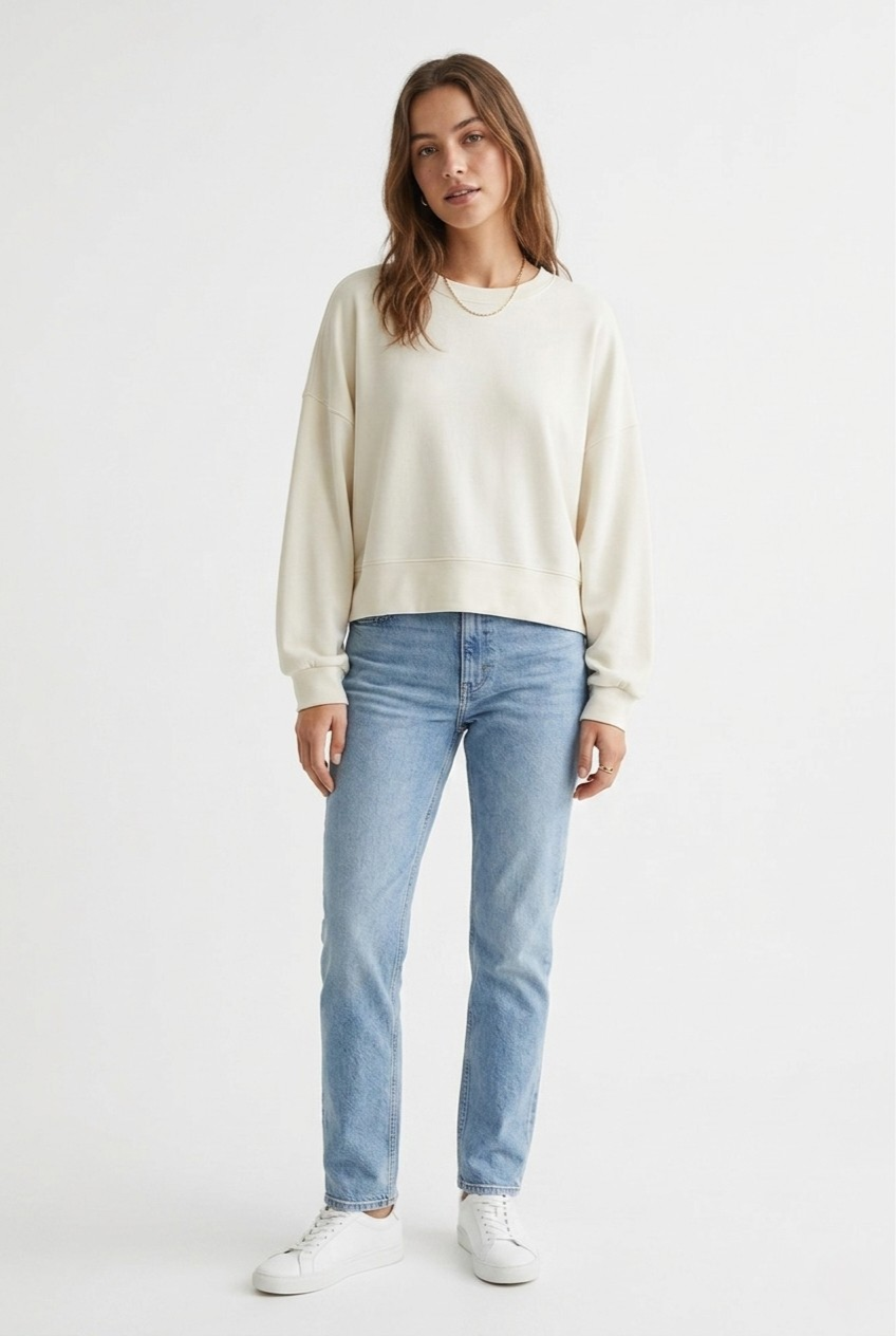 Douceur Dropped Shoulder Sweatshirt