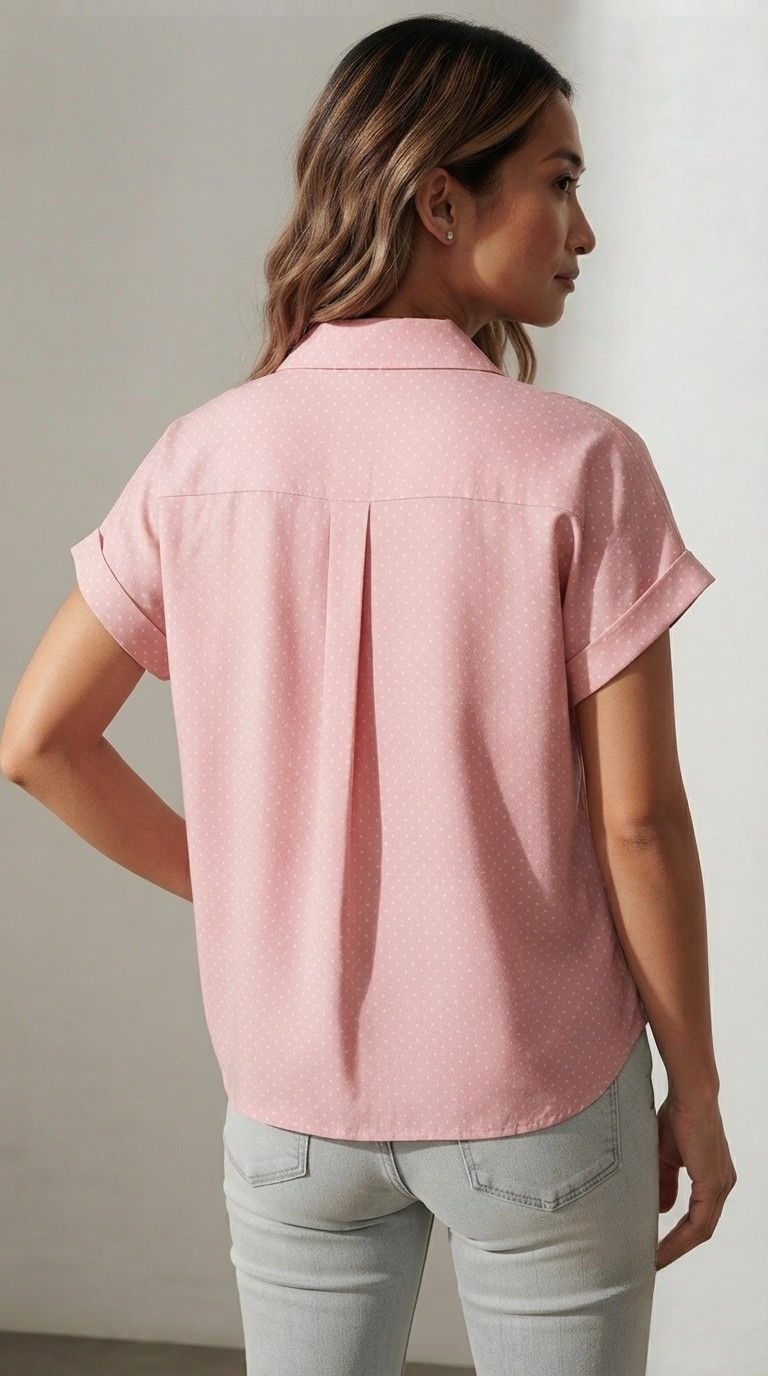 Pois Rose Button Down Blouse