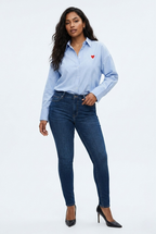 Cœur Embroidered Button Shirt