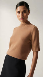Hausse Chunky Ribbed High Collar Sweater