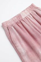 Nuée Pink Strass Wide Leg Pants