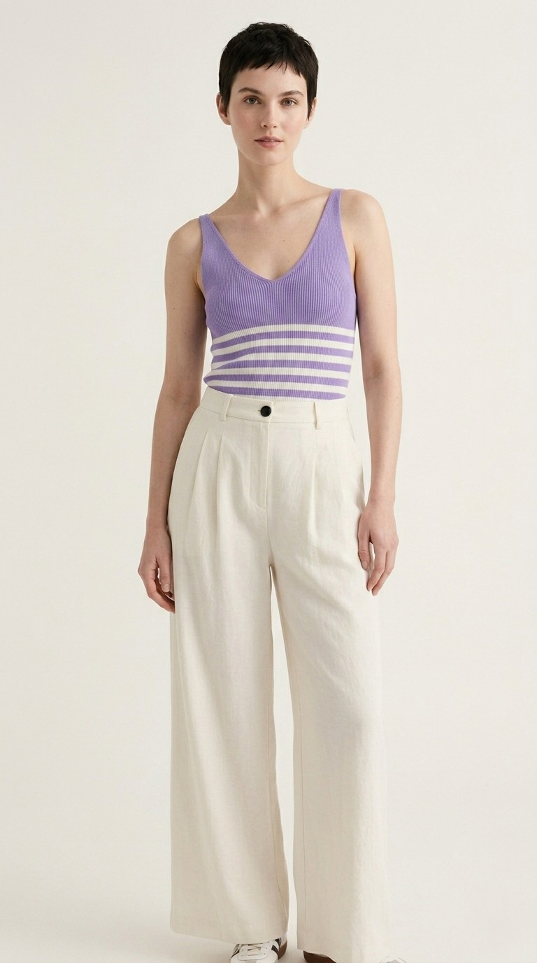Cascade Stripe Ribbed Tank