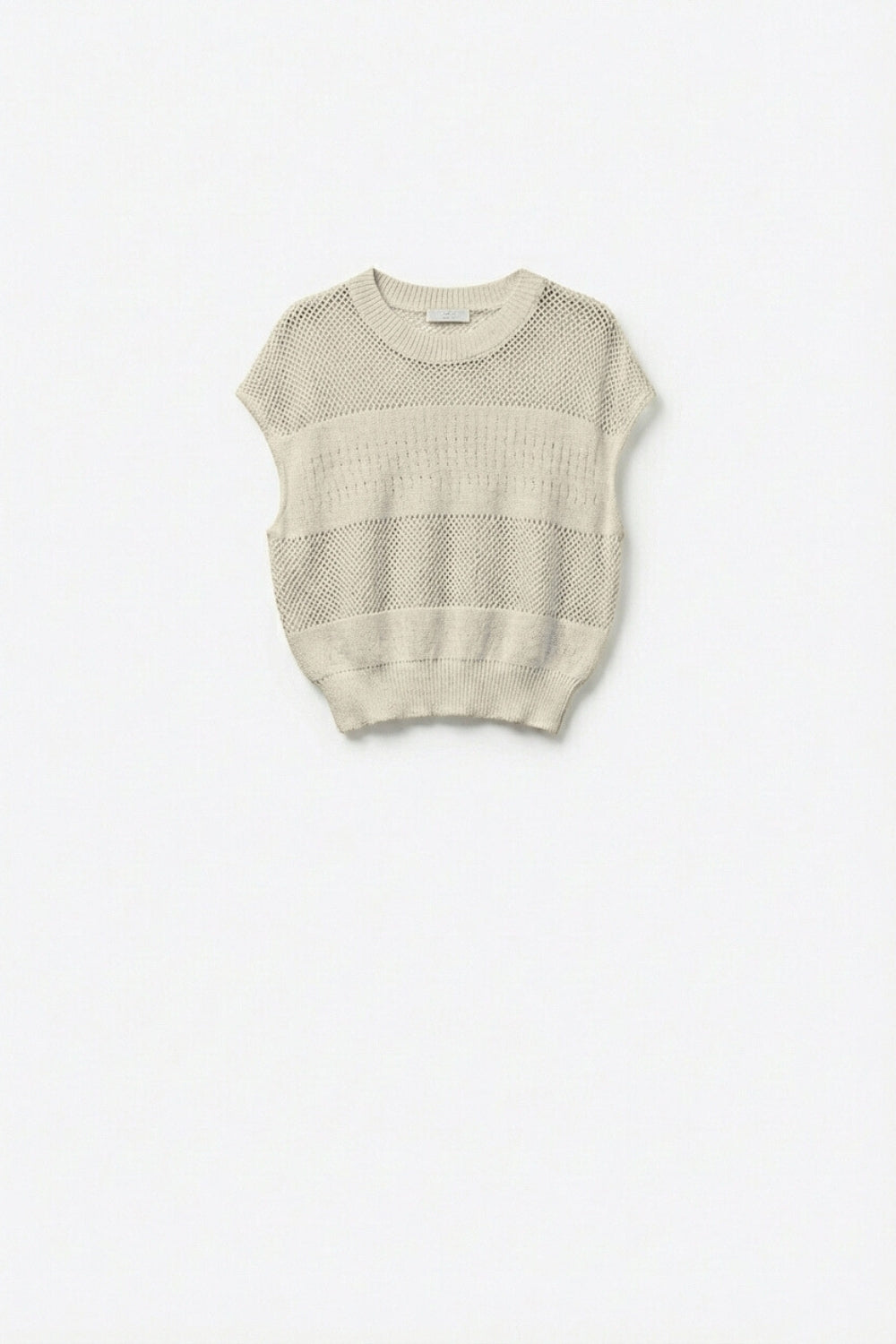 Treillis Cap Sleeve Sweater
