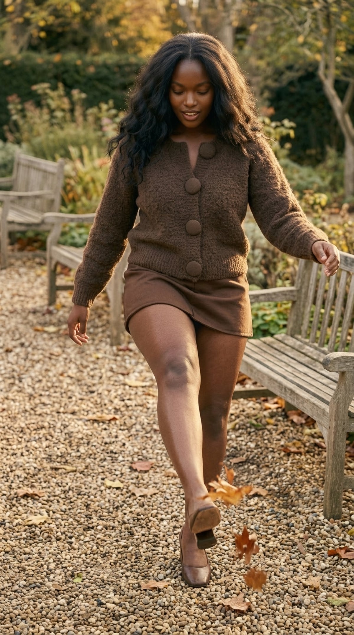 Bouton Couvert Fluffy Cardigan