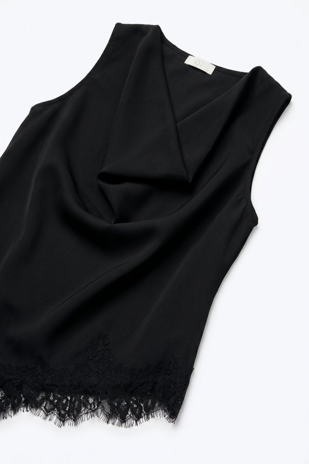 Asymétrie Satin Lace Top