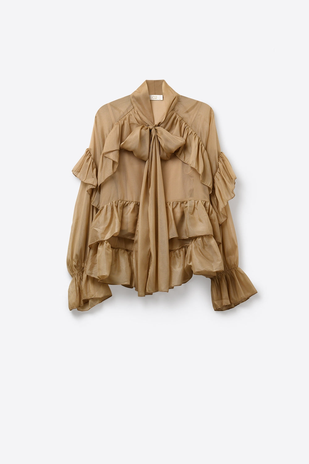 Volant Ruffled Chiffon Blouse