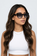 Minuit Black Cat Eye Gradient Sunglasses