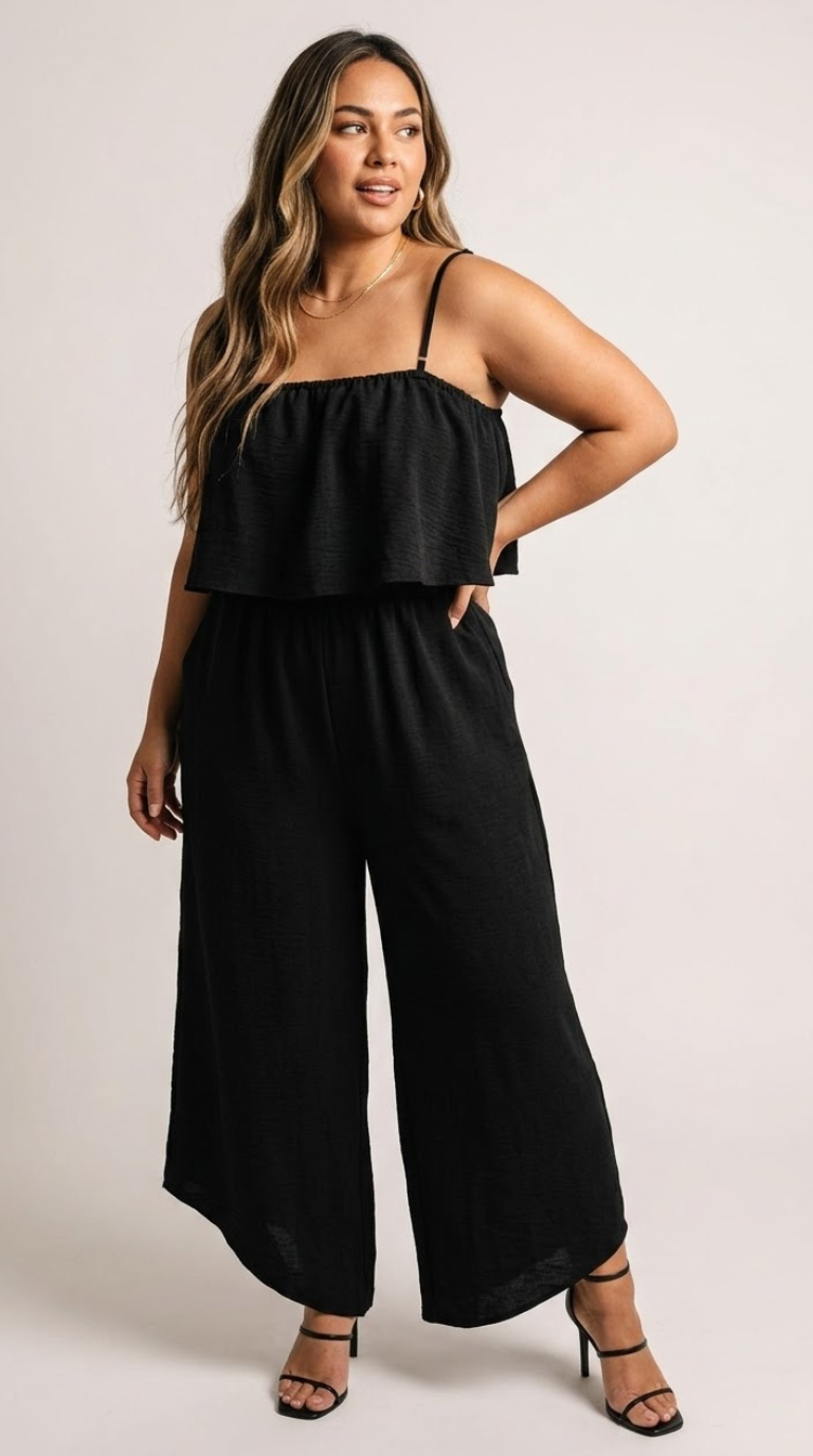 Crêpe Wide Leg Jumpsuit