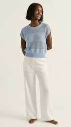 Treillis Cap Sleeve Sweater