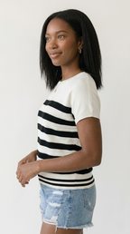 Marinière Stripe Knit Sweater Top