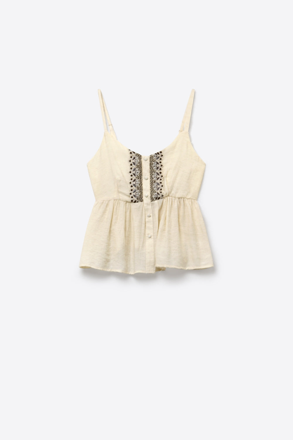 Cannelle Peplum Embroidered Top