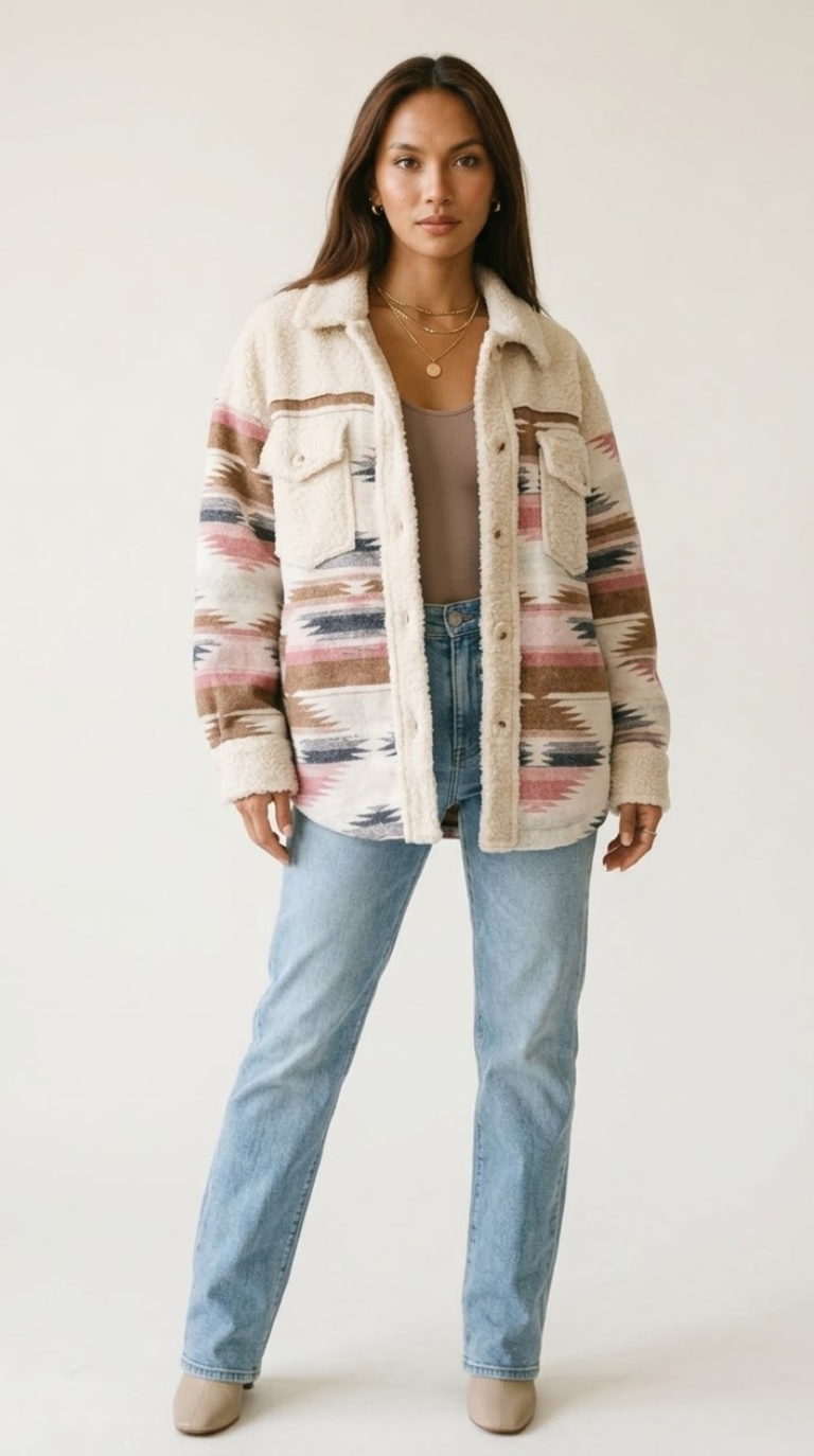 Soleil Aztec Shacket