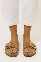 Sable Slip-On Buckle Sandal